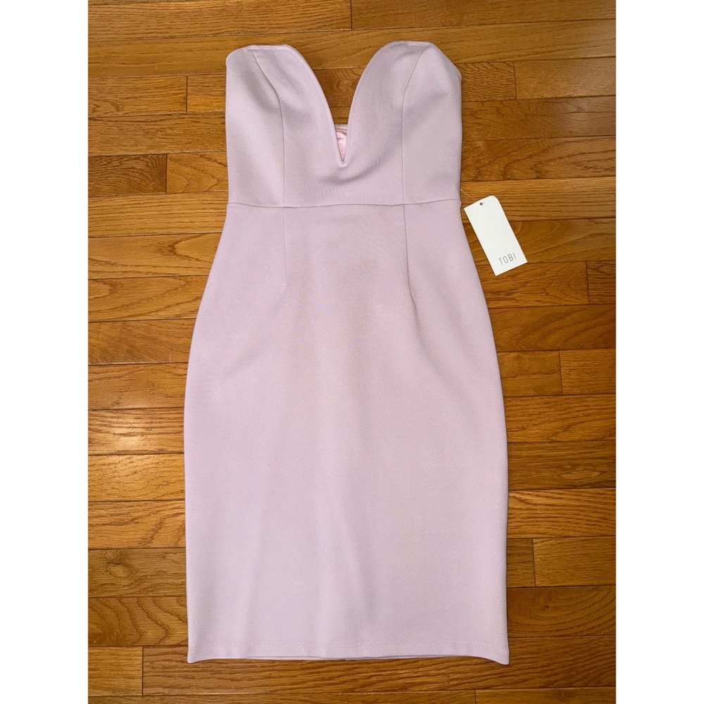 Tobi Mauve On The Plunge Midi Dress - NWT